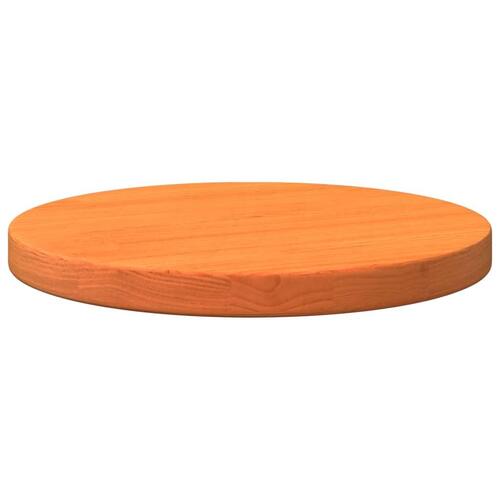 Bordplade Ø30x2,5 cm rund massivt fyrretræ gyldenbrun