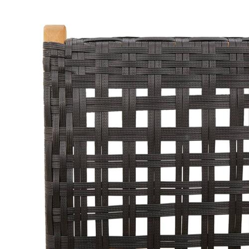 Havestole 8 stk. med lænefunktion polyrattan sort