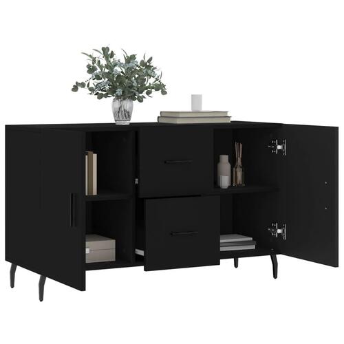 Skænk 100x36x60 cm konstrueret træ sort