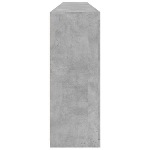 Skænk med LED-lys 162x37x100 cm betongrå