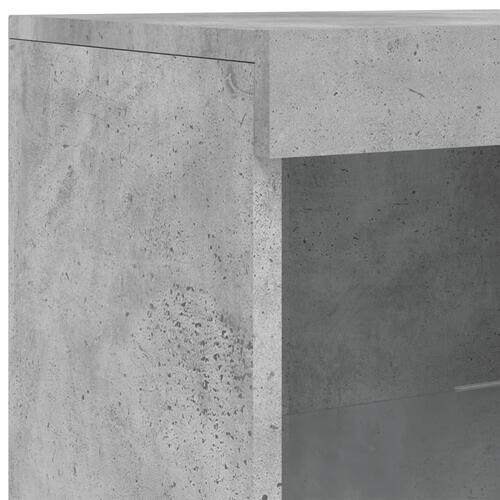 Skænk med LED-lys 162x37x100 cm betongrå