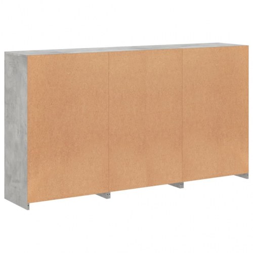 Skænk med LED-lys 181,5x37x100 cm betongrå
