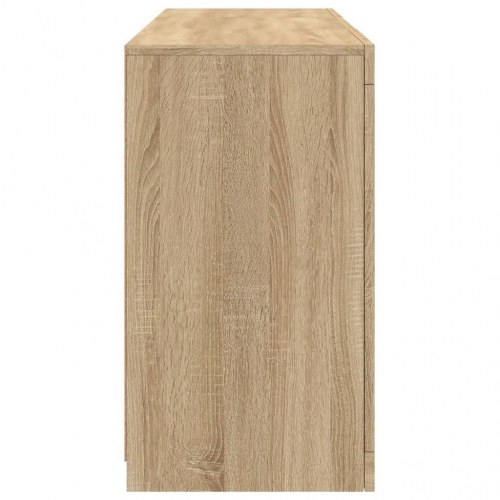 Skænk med LED-lys 123x37x67 cm sonoma-eg