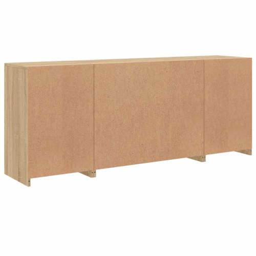 Skænk med LED-lys 163x37x67 cm sonoma-eg