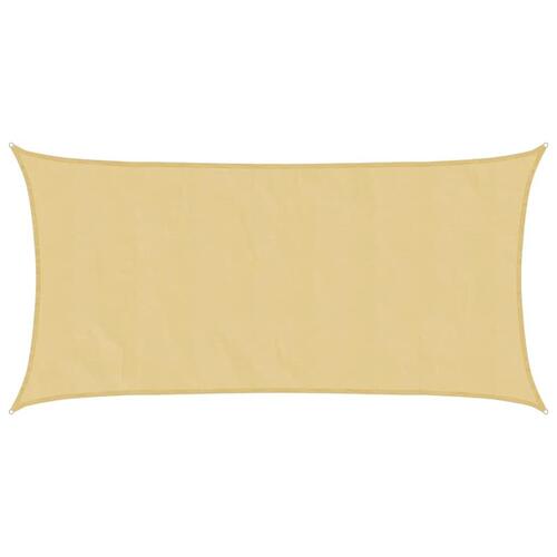 Solsejl 4x2 m 100 % polyesterstof sandfarvet
