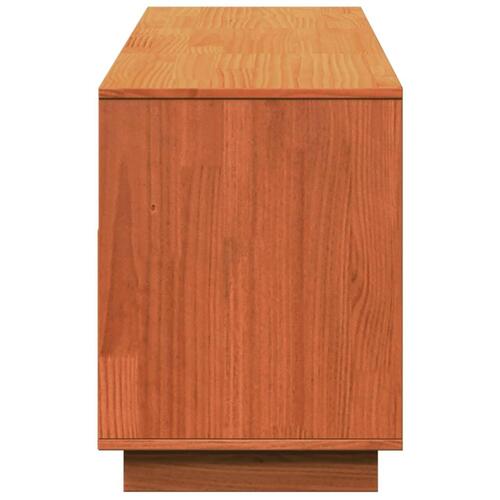 Tv-bord 140x37x50 cm massivt fyrretræ gyldenbrun