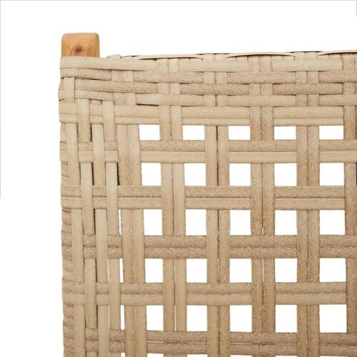 Havestole 8 stk. med lænefunktion polyrattan beige