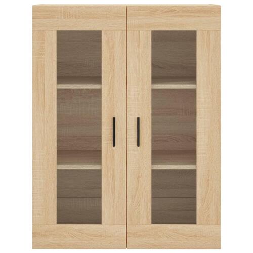 Væghængt skab 69,5x34x90 cm konstrueret træ sonoma-eg