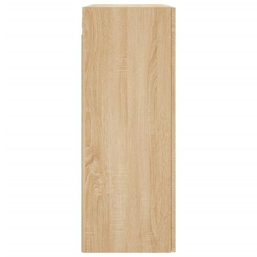 Væghængt skab 69,5x34x90 cm konstrueret træ sonoma-eg
