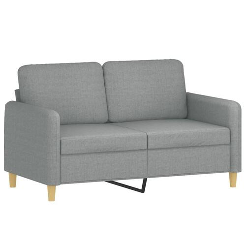 Sofasæt 4 dele med hynder stof lysegrå