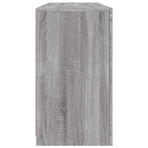 Skænk med LED-lys 142,5x37x67 cm grå sonoma-eg