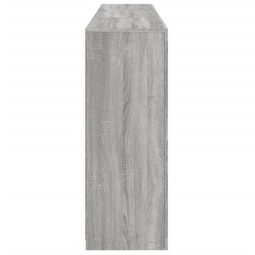 Skænk med LED-lys 181,5x37x100 cm grå sonoma-eg