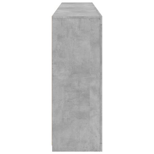 Skænk med LED-lys 181,5x37x100 cm betongrå