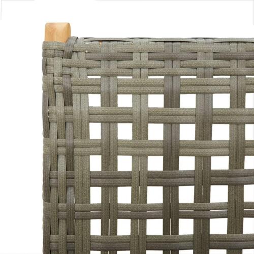 Havestole 2 stk. massivt akacietræ og polyrattan grå
