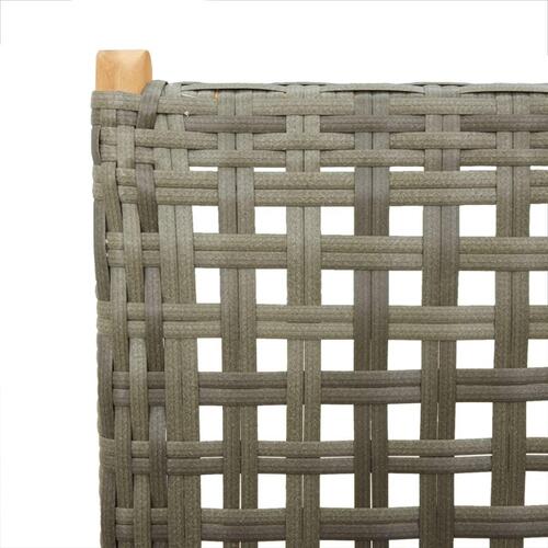 Havestole 8 stk. med lænefunktion polyrattan grå