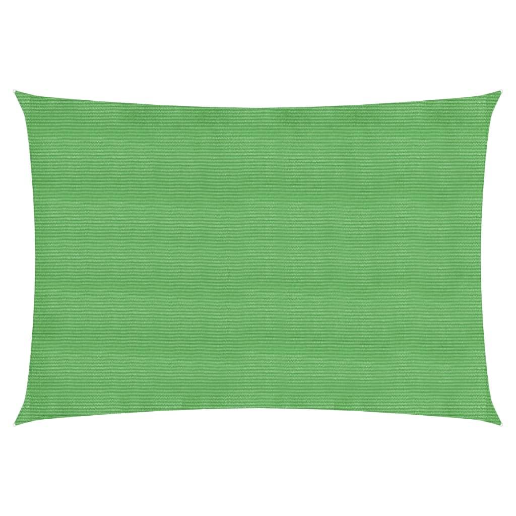 Solsejl 4x6 m 160 g/m² HDPE lysegrøn