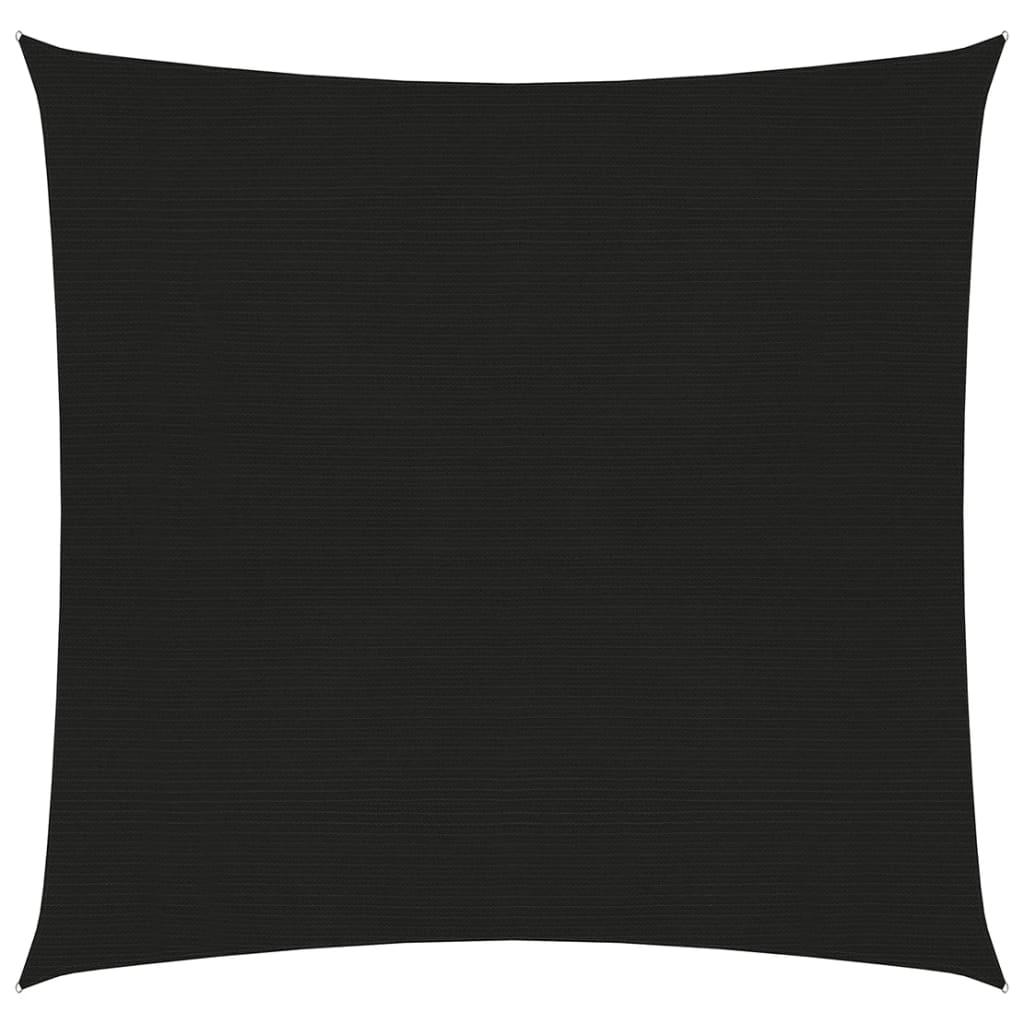 Solsejl 160 G/M² Hdpe Sort - 7 x 7 m