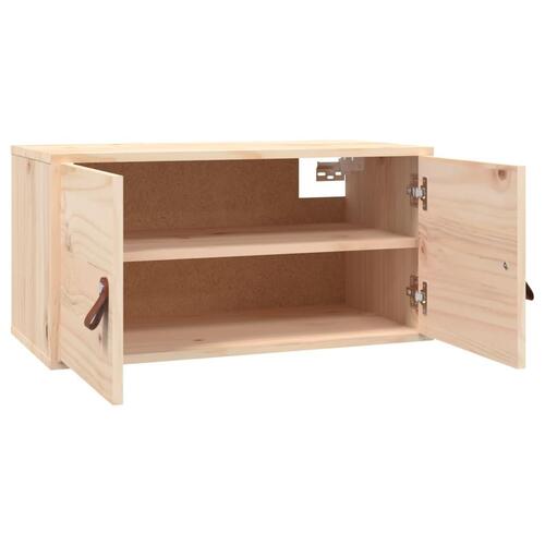 Vægskabe 2 stk. 60x30x30 cm massivt fyrretræ