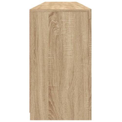 Skænk med LED-lys 181,5x37x67 cm sonoma-eg