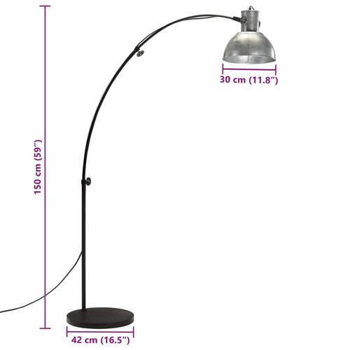 Gulvlampe 150 cm 25 W E27 vintagesølv