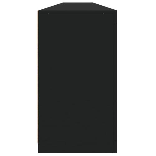Skænk med LED-lys 283x37x67 cm sort