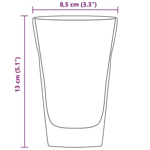 Dobbeltvægget glas 6 stk. 350 ml