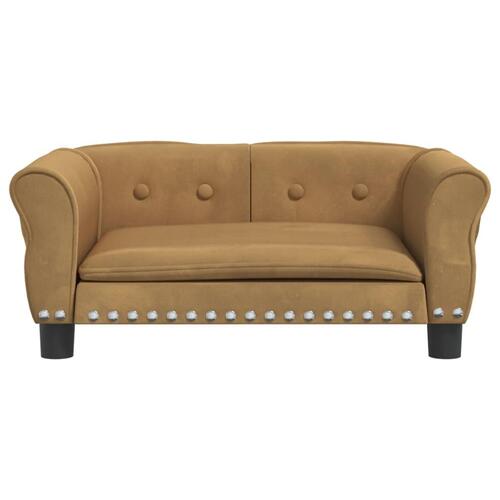 Hundeseng 70x45x30 cm velour brun