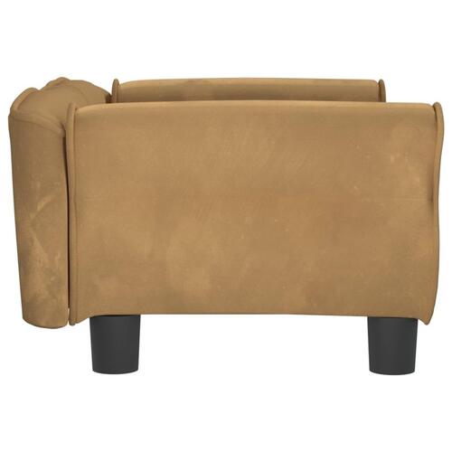 Hundeseng 70x45x30 cm velour brun