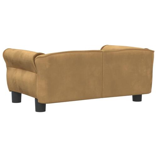 Hundeseng 70x45x30 cm velour brun