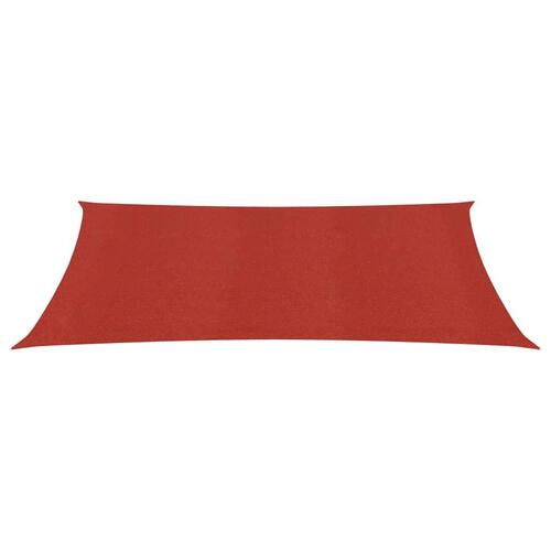 Solsejl 160 g/m² 3x5 m HDPE rød