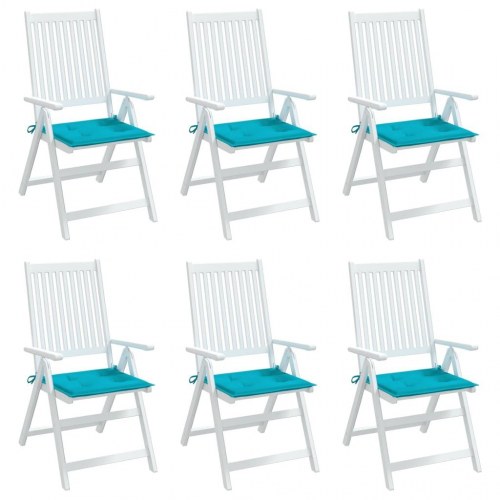 Hynder til havestol - 6 stk., 40 × 40 × 4 cm, turkis oxfordstof