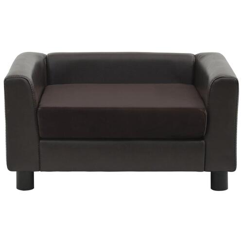 Hundesofa 60x43x30 cm plys og kunstlæder brun
