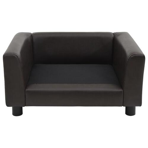 Hundesofa 60x43x30 cm plys og kunstlæder brun
