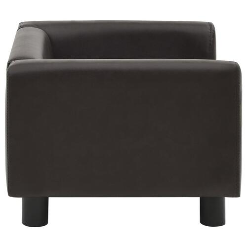 Hundesofa 60x43x30 cm plys og kunstlæder brun