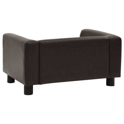 Hundesofa 60x43x30 cm plys og kunstlæder brun