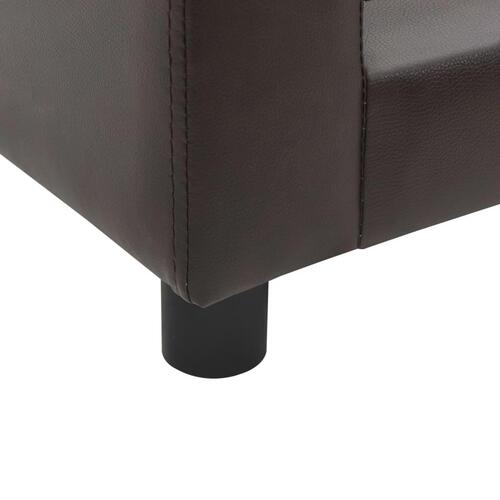 Hundesofa 60x43x30 cm plys og kunstlæder brun