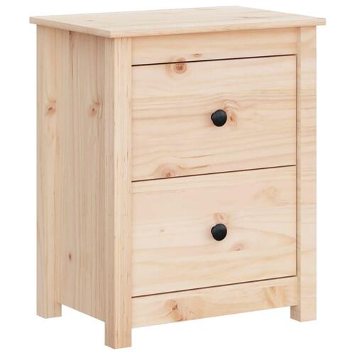 Sengebord 50x35x61,5 cm massivt fyrretræ