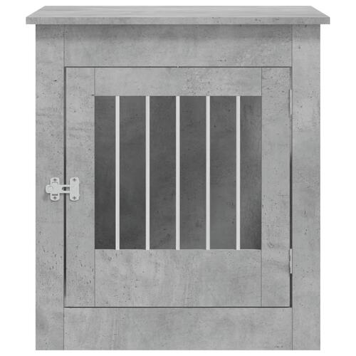 Hundebur 64,5x80x71 cm konstrueret træ betongrå