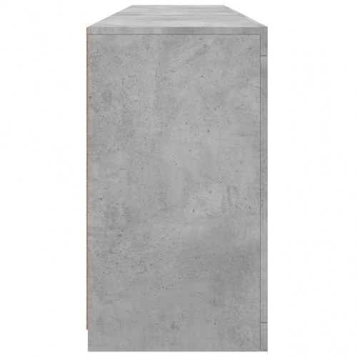 Skænk med LED-lys 162x37x67 cm betongrå