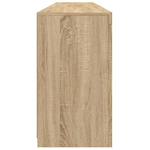 Skænk med LED-lys 181,5x37x67 cm sonoma-eg