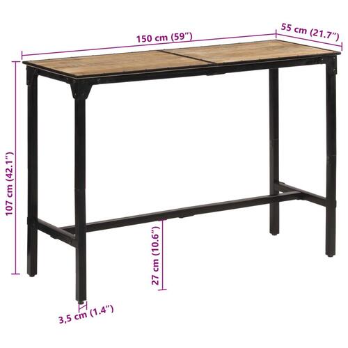 Barbord 150x55x107 cm massivt ru mangotræ