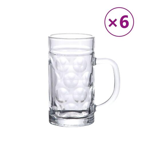 Ølglas 6 stk. med håndtag 500 ml