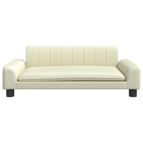Sofa til børn 90x53x30 cm kunstlæder cremefarvet