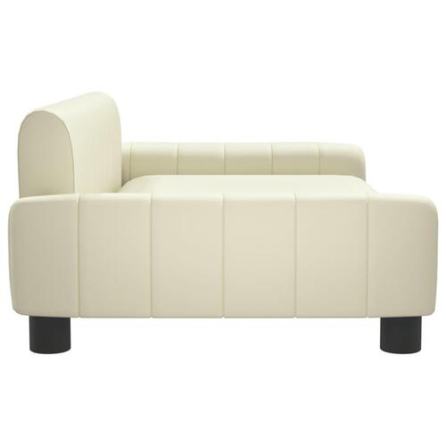 Sofa til børn 90x53x30 cm kunstlæder cremefarvet