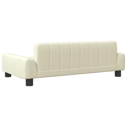 Hundeseng 790x53x30 cm kunstlæder cremefarvet