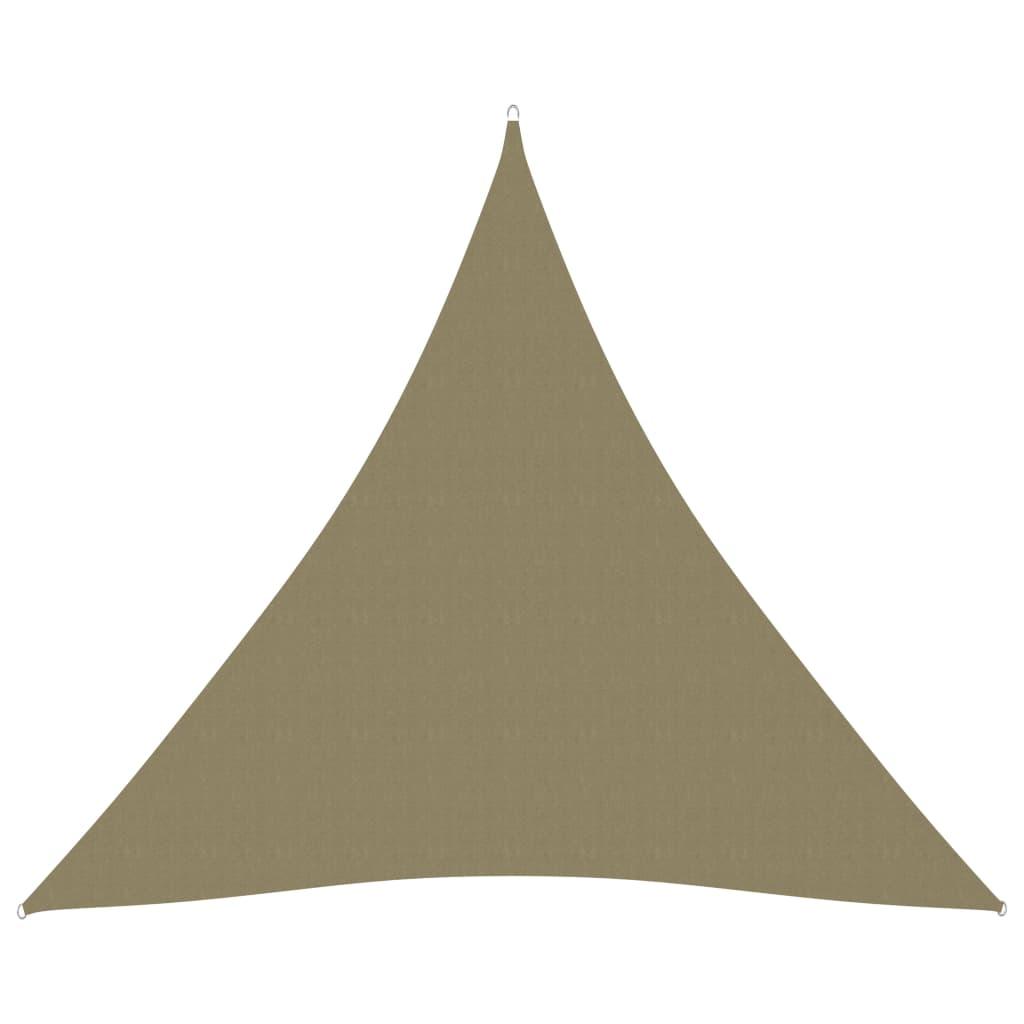 Solsejl 6x6x6 m trekantet oxfordstof beige