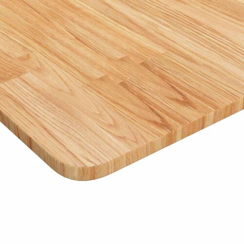 Bordplade til badeværelse 100x60x1,5 cm massivt træ lysebrun