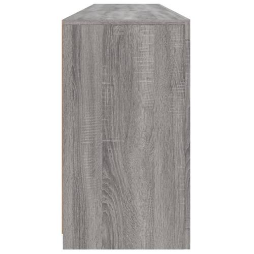 Skænk med LED-lys 162x35x75 cm grå sonoma-eg