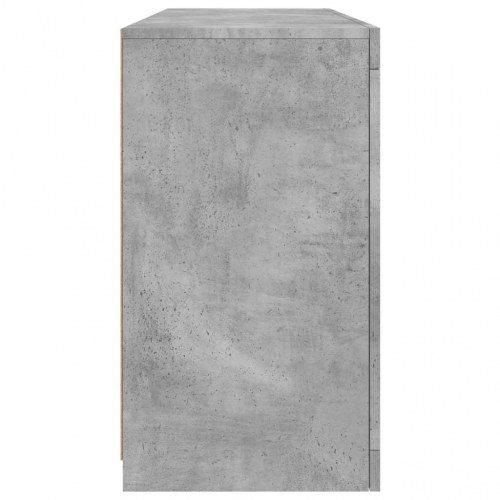 Skænk med LED-lys 142,5x37x67 cm betongrå