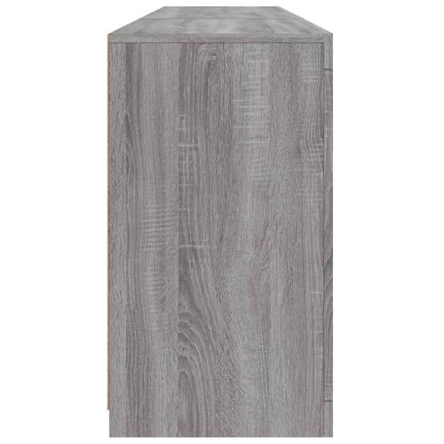 Skænk med LED-lys 162x35x75 cm grå sonoma-eg